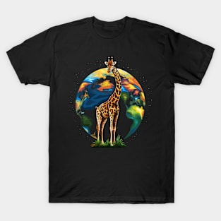 Giraffe Earth Day T-Shirt